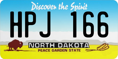 ND license plate HPJ166