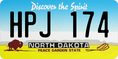ND license plate HPJ174