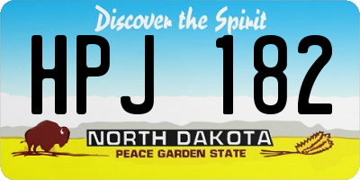 ND license plate HPJ182