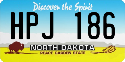 ND license plate HPJ186