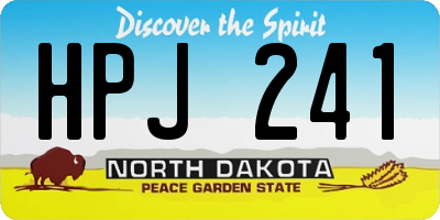 ND license plate HPJ241