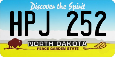 ND license plate HPJ252