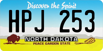 ND license plate HPJ253