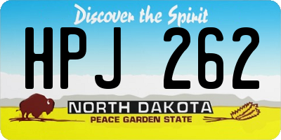 ND license plate HPJ262