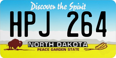 ND license plate HPJ264