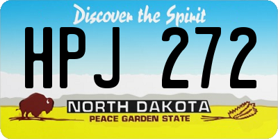 ND license plate HPJ272