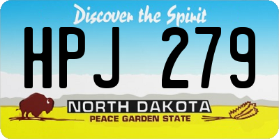 ND license plate HPJ279