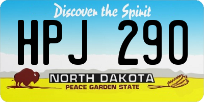 ND license plate HPJ290