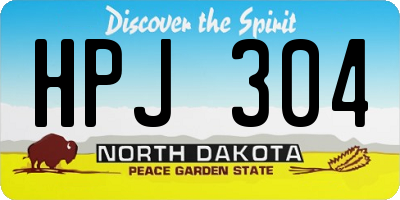 ND license plate HPJ304