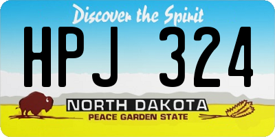 ND license plate HPJ324