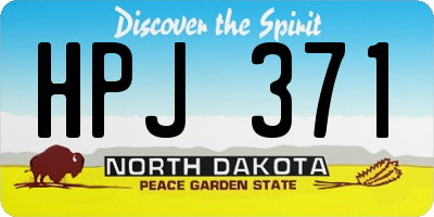 ND license plate HPJ371