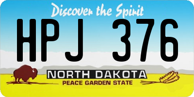 ND license plate HPJ376