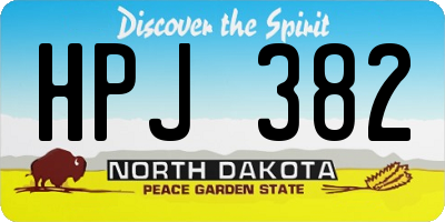 ND license plate HPJ382