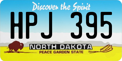 ND license plate HPJ395
