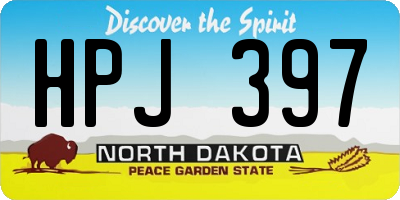 ND license plate HPJ397