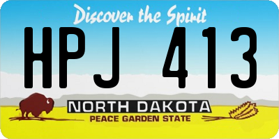 ND license plate HPJ413