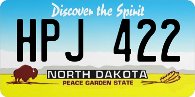 ND license plate HPJ422