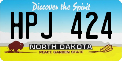 ND license plate HPJ424