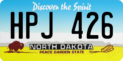 ND license plate HPJ426