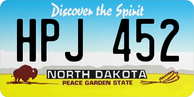 ND license plate HPJ452