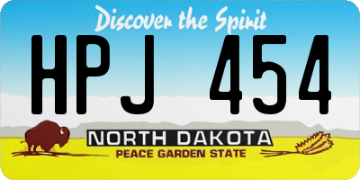 ND license plate HPJ454