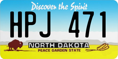 ND license plate HPJ471