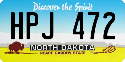 ND license plate HPJ472