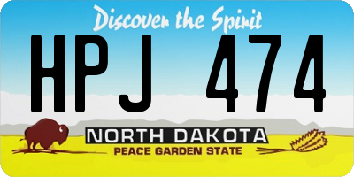 ND license plate HPJ474