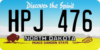 ND license plate HPJ476
