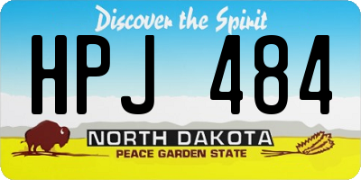 ND license plate HPJ484