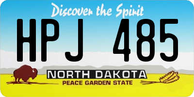 ND license plate HPJ485