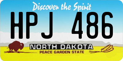 ND license plate HPJ486