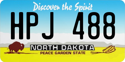 ND license plate HPJ488