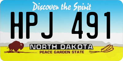 ND license plate HPJ491