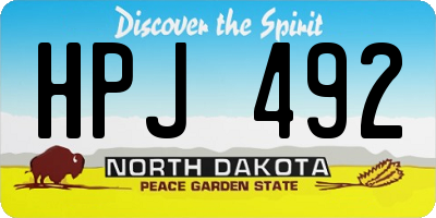ND license plate HPJ492