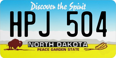 ND license plate HPJ504