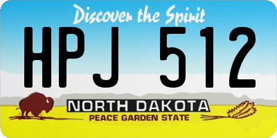 ND license plate HPJ512