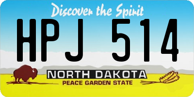 ND license plate HPJ514