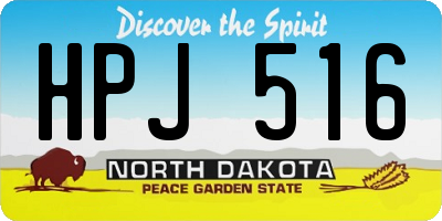 ND license plate HPJ516
