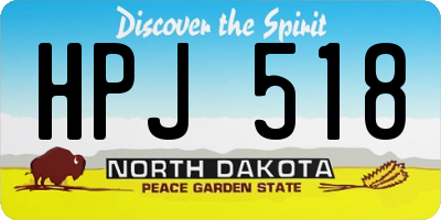 ND license plate HPJ518