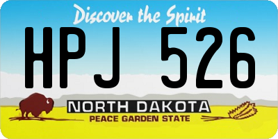 ND license plate HPJ526