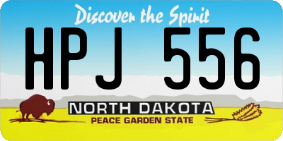 ND license plate HPJ556