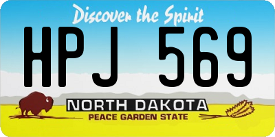 ND license plate HPJ569