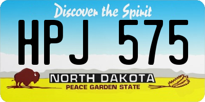 ND license plate HPJ575