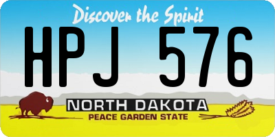 ND license plate HPJ576