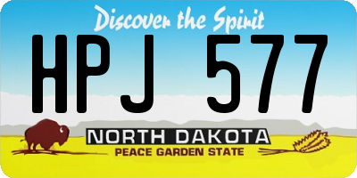 ND license plate HPJ577