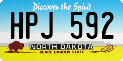 ND license plate HPJ592