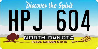 ND license plate HPJ604