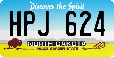 ND license plate HPJ624