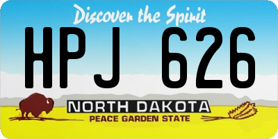 ND license plate HPJ626